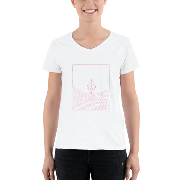 Ethereum Women's Casual V-Neck Shirt