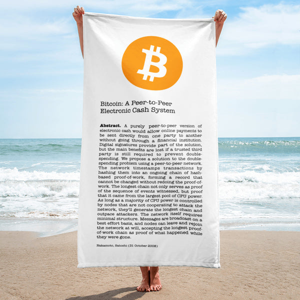 Bitcoin Whitepaper Abstract Towel